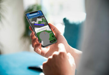Die Indoor Navigation wird als mobile Applikation auf einem Smartphone aufgerufen